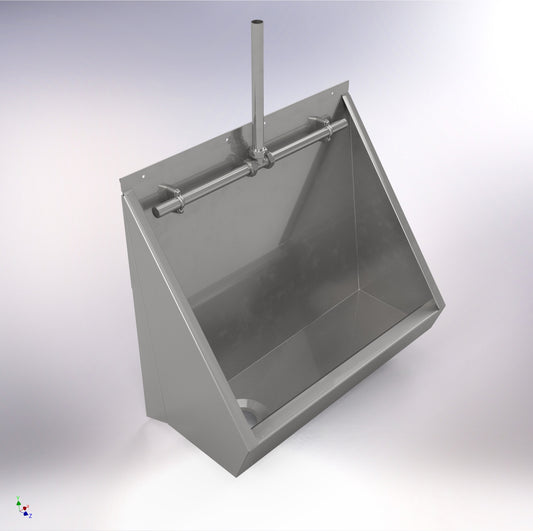 SSW4440/CP 600mm Wall Mounted Trough Urinal