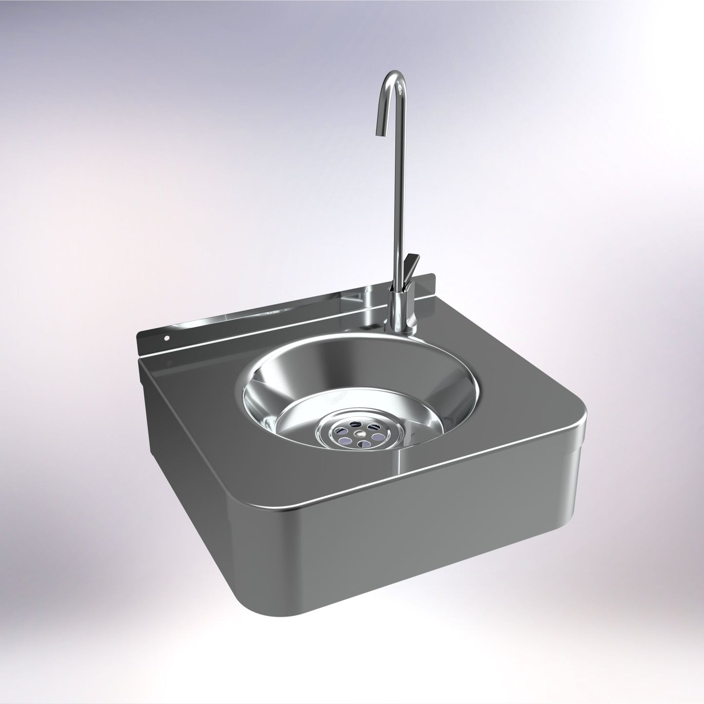 SS/6282-R-DFB Wall Mounted Drinking Fountain With Lever Action Bottle Filler