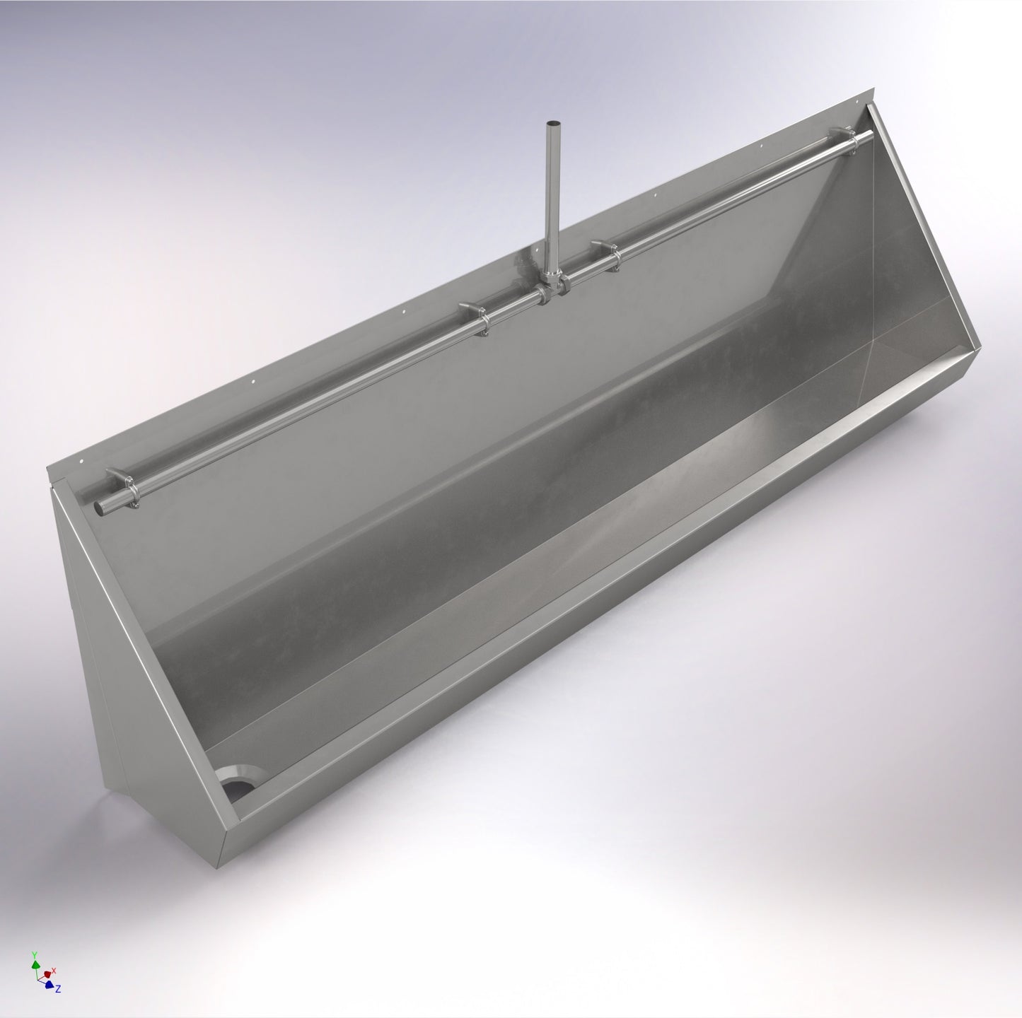 1500mm Wall Mounted Trough Urinal
