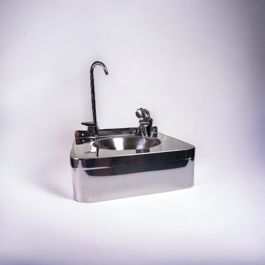 SS/6282-R-BCDF Wall Mounted Drinking Fountain With Push Button Water Bubbler and Lever Action Bottle Filler