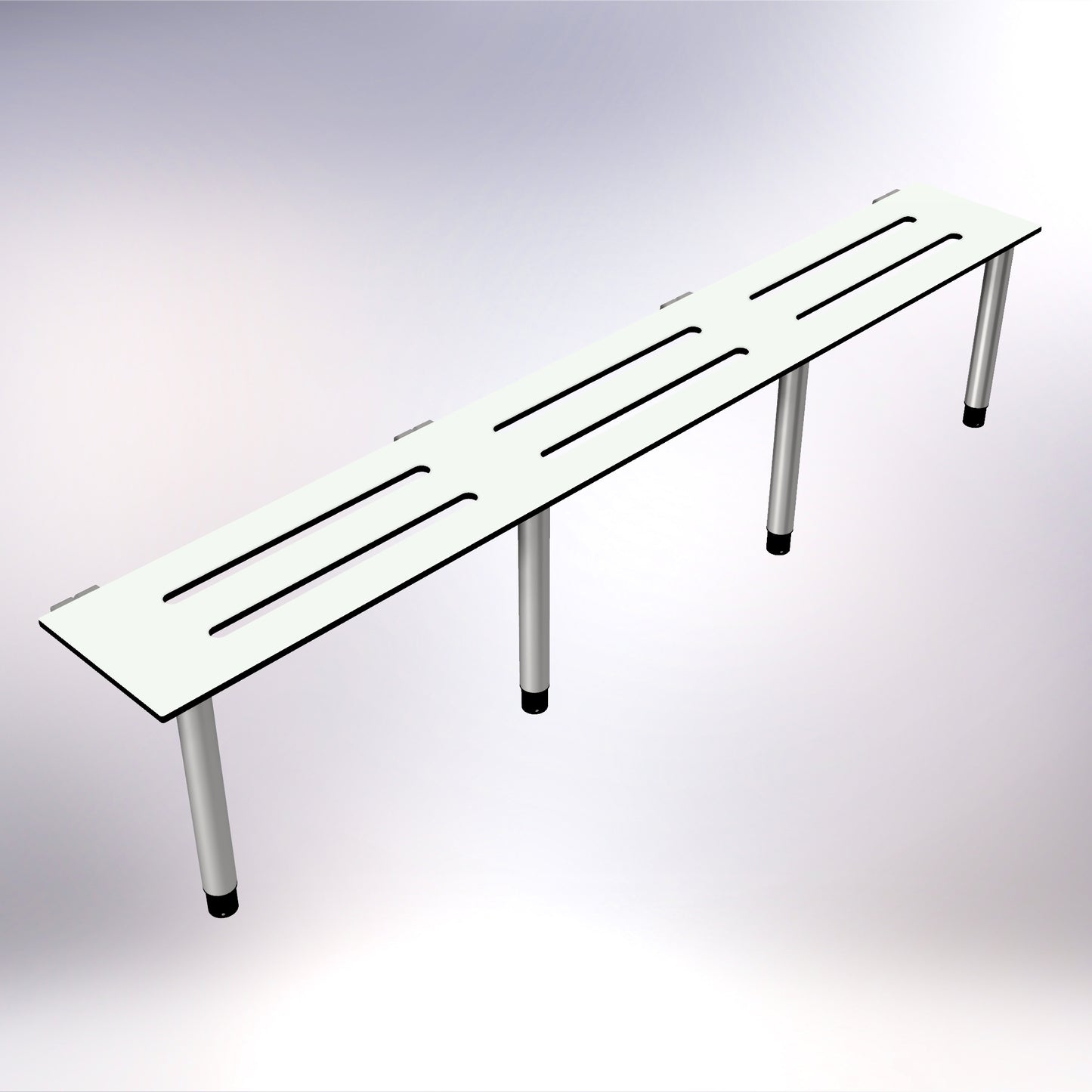 Changing Room Wall Bench Stainless Steel 2100mm