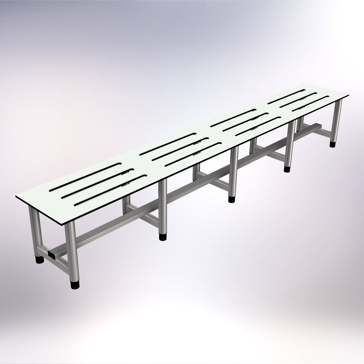 Changing Room Free Standing Bench Stainless Steel 2750mm