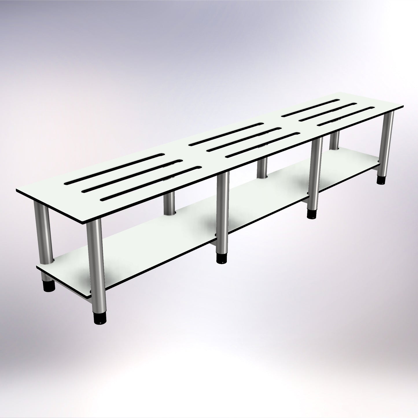 Changing Room Free Standing Bench Stainless Steel 2100mm