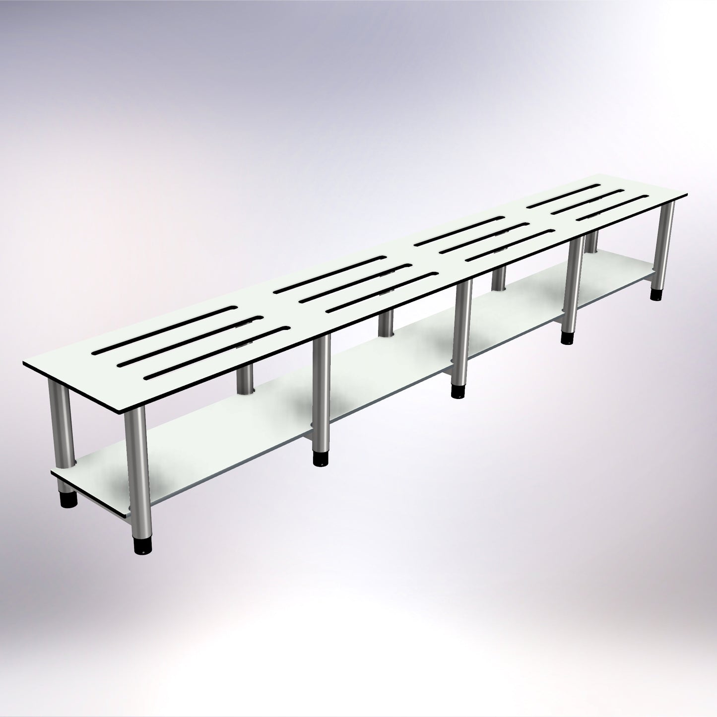 Changing Room Free Standing Bench Stainless Steel 2750mm