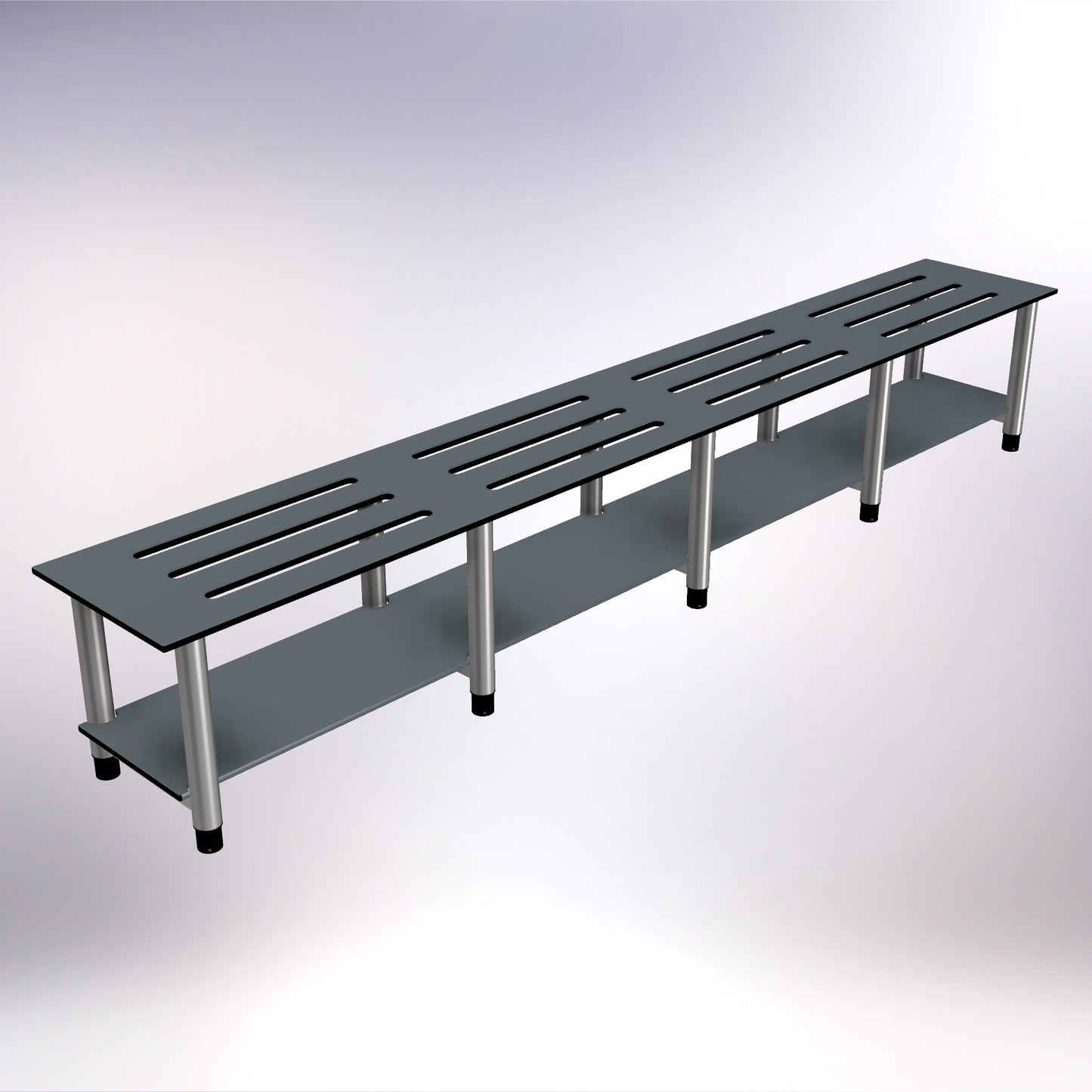 Changing Room Free Standing Bench Stainless Steel 2750mm