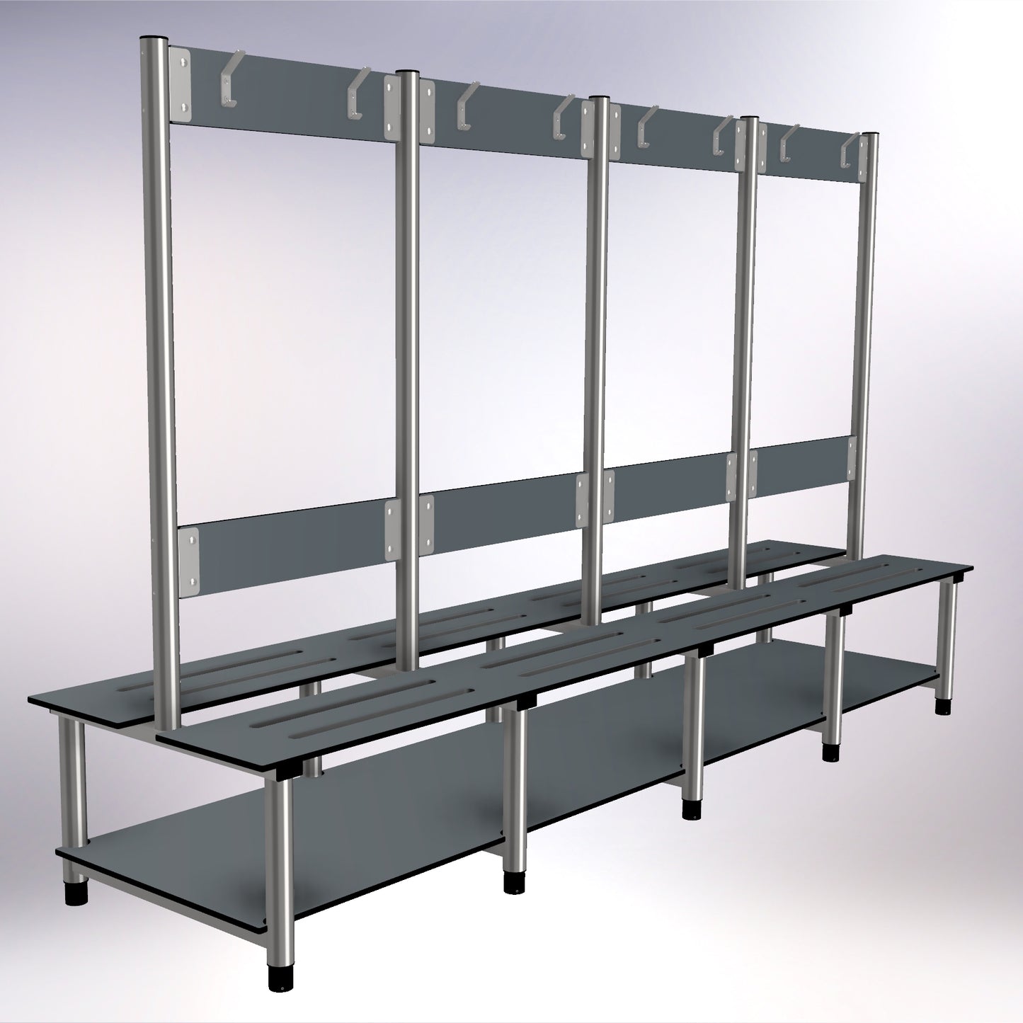 Changing Room Island Bench Stainless Steel 2750mm