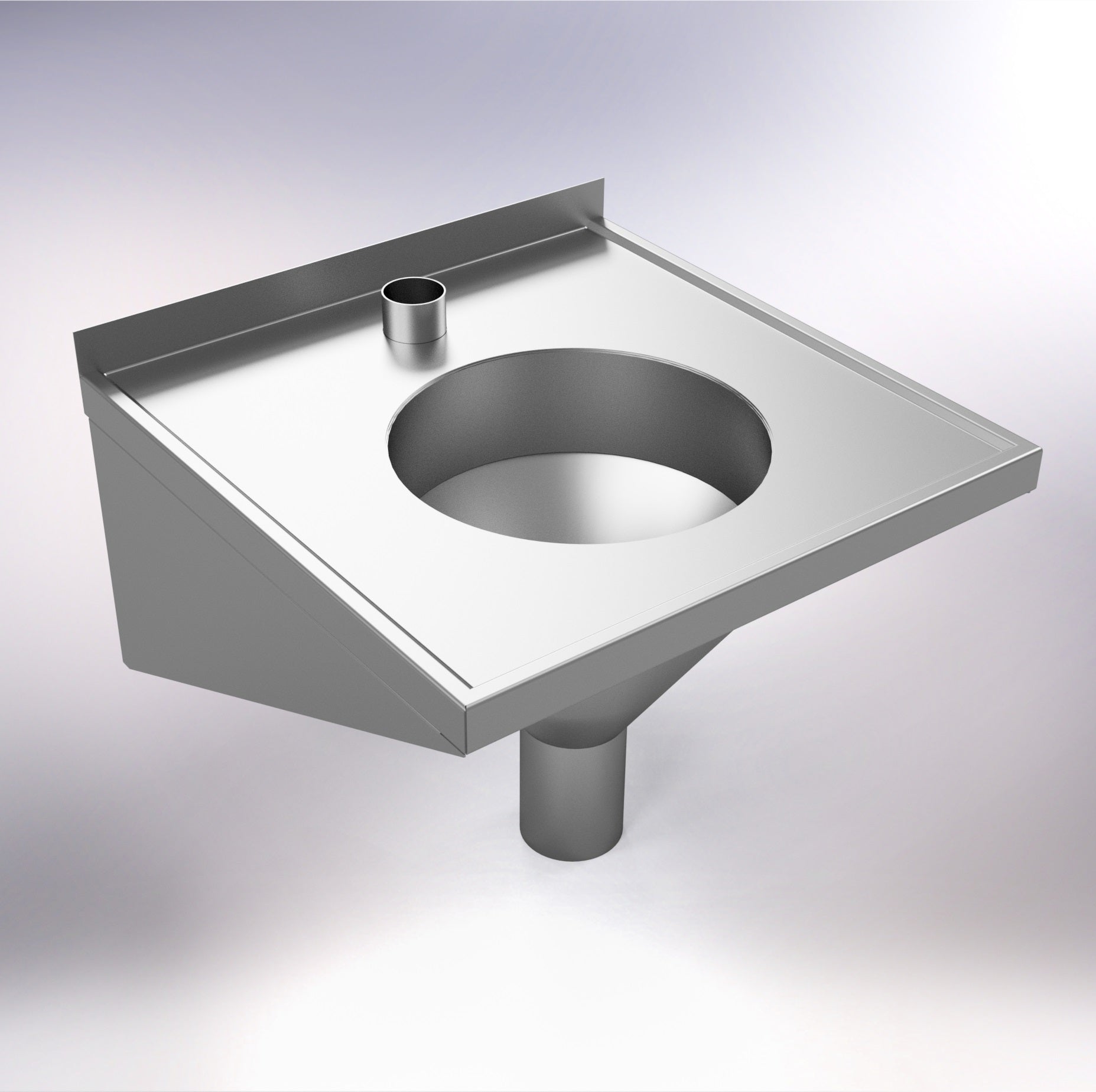 Disposal Inlet Cap SS/HWM 600 x 600mm Top Inlet Disposal Hopper – Saville Stainless