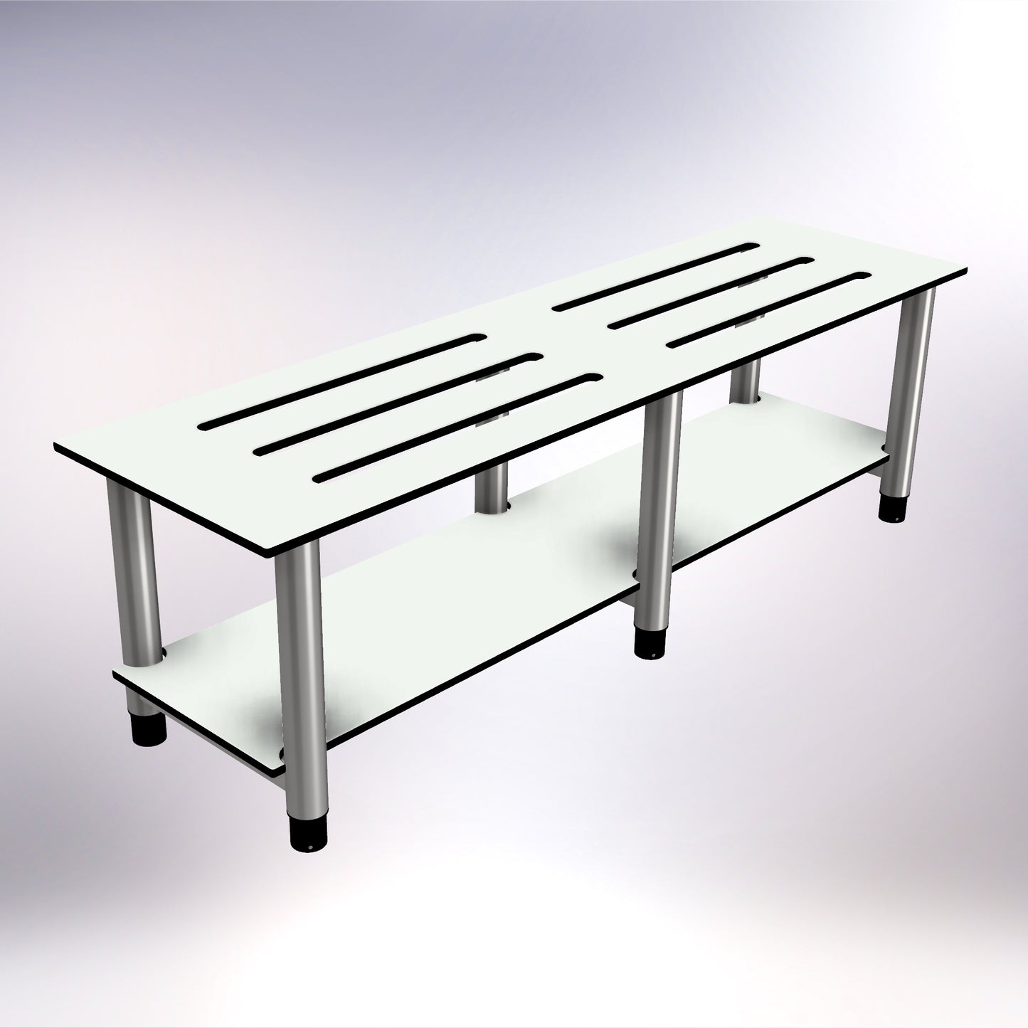 Changing Room Free Standing Bench Stainless Steel 1450mm