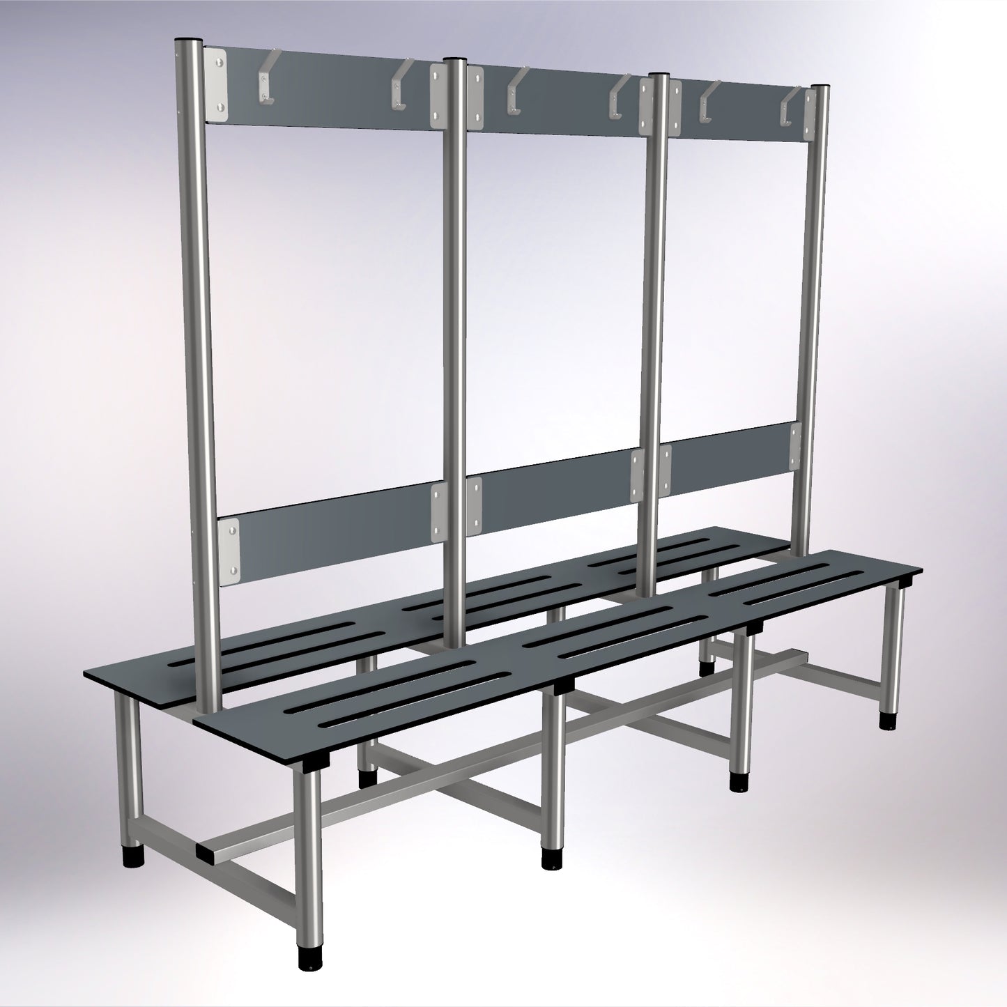 Changing Room Island Bench Stainless Steel 2100mm