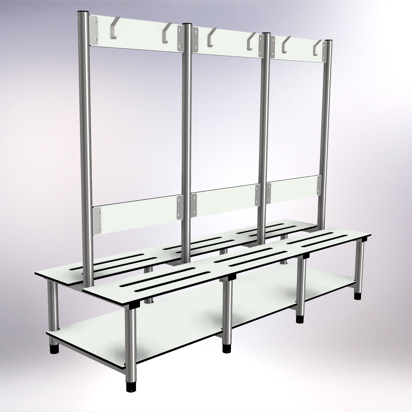 Changing Room Island Bench Stainless Steel 2100mm