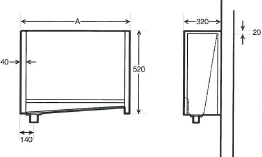 SSHD4440 Wall Mounted Trough Urinal Heavy Duty